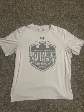 Under Armour White Short Sleeve Elite Passing Academy Graphic Tee